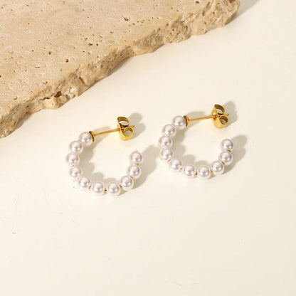 ARETES ANA, PERLAS-FORMA C- ORO