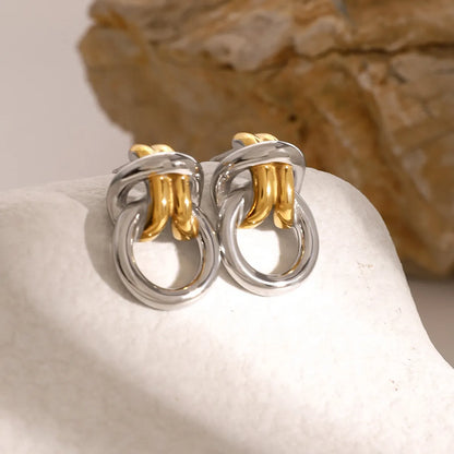 ARETES FANY, DOBLE TONO-NUDO GEOMETRICO