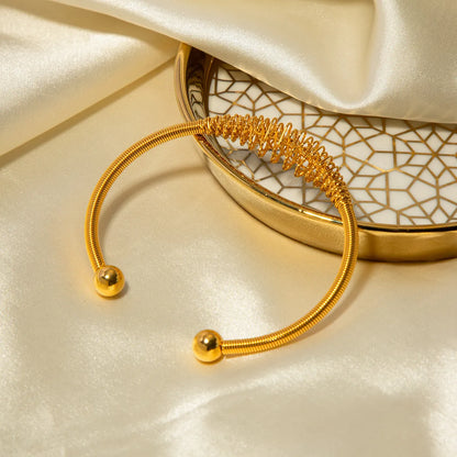 BRAZALETE CRISTINE- REDONDA -ORO